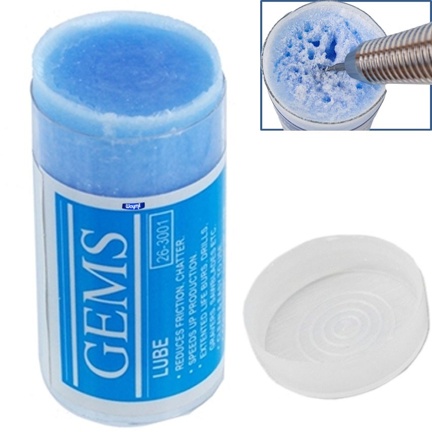 GEMS Cut Lube Jewelers Cutting Lubricant Blue Wax for Saw Blades Burs Drawing