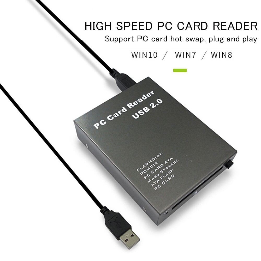 USB 2.0 to PC ATA PCMCIA Adapter Flash Disk Memory Card Reader Plug & Play USgJ