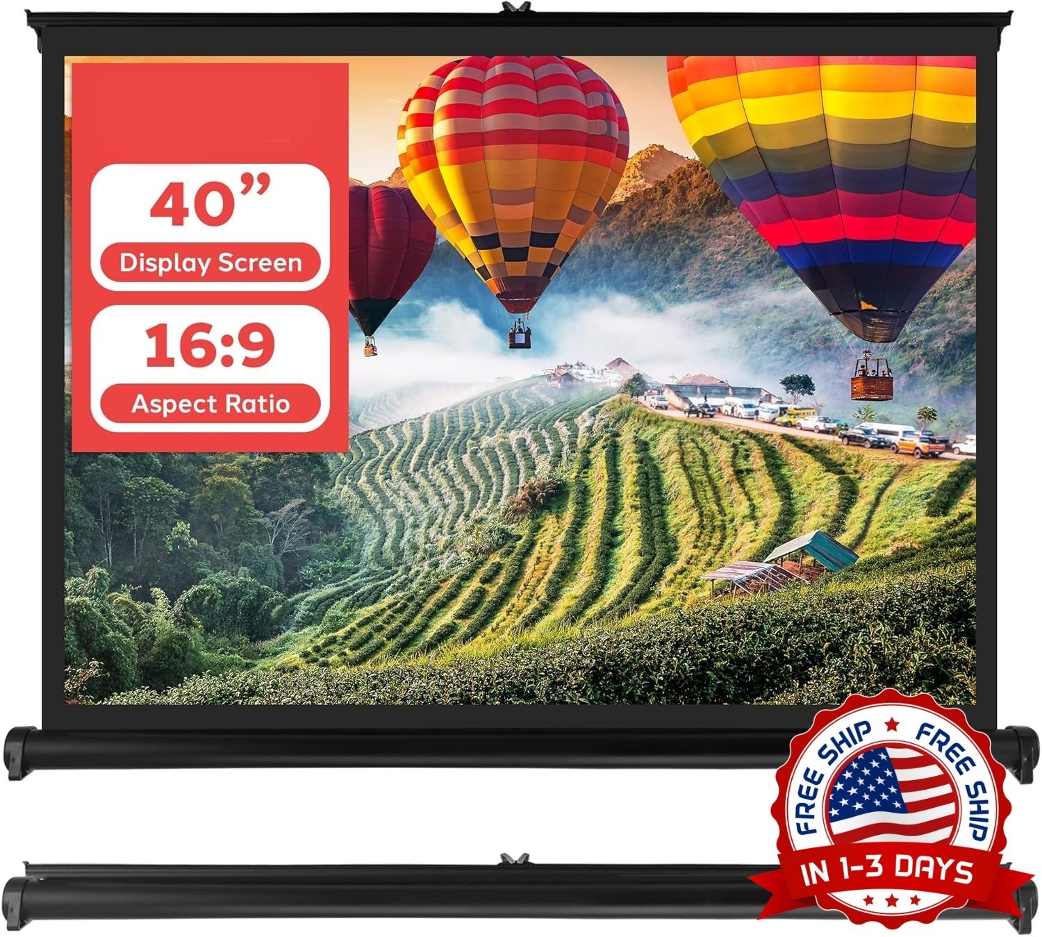 Pantalla de proyector portátil, ligera,duradera y fácil de extraer para escuelas
