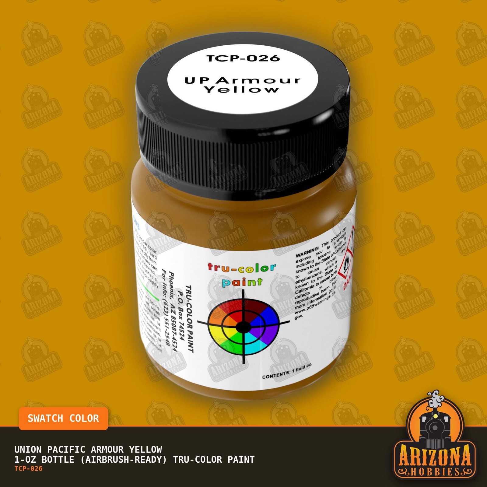 Union Pacific ARMOUR YELLOW 1-oz bottle (Airbrush-ready) Tru-Color Paint