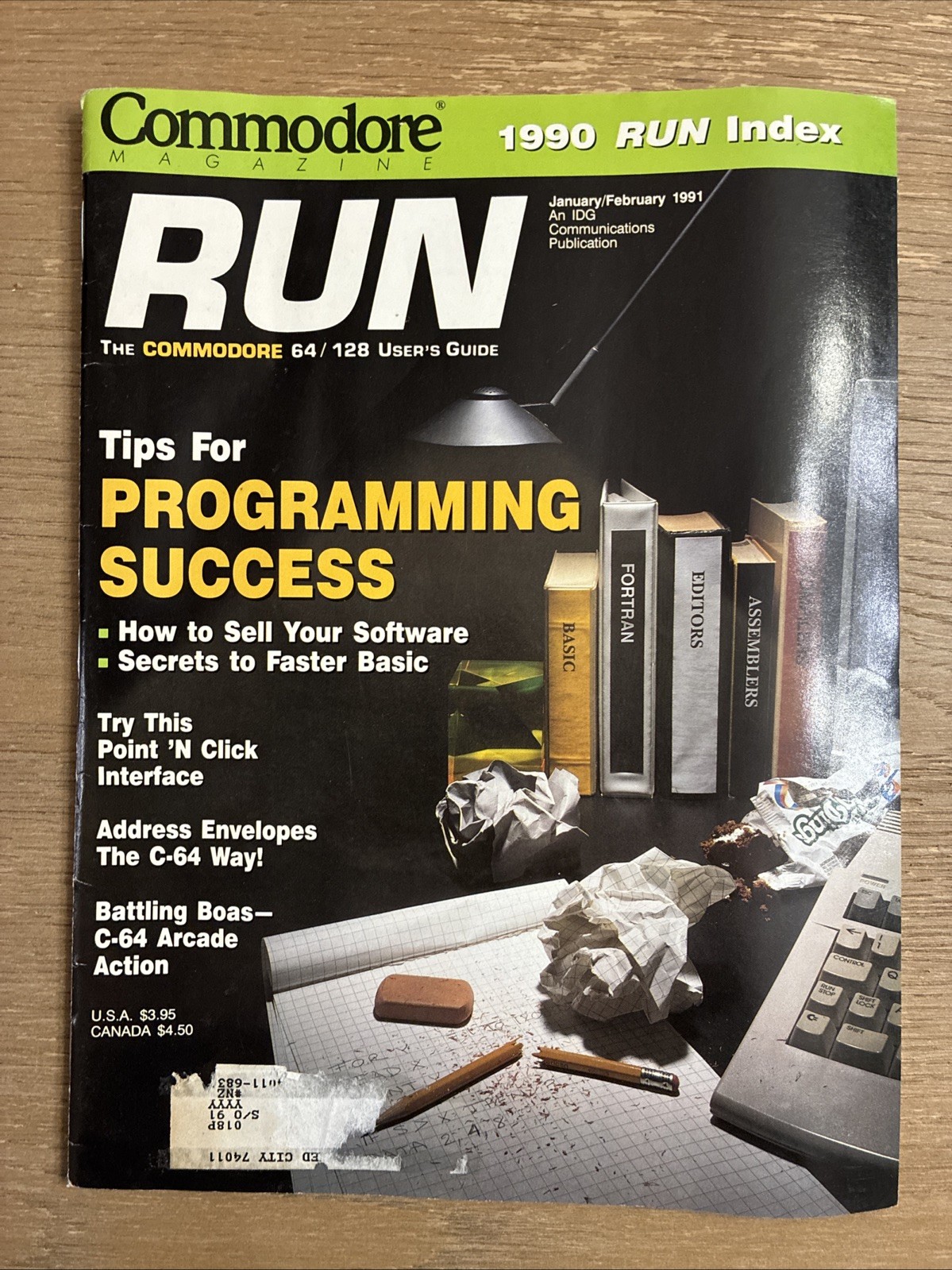 Run Magazine Jan-Jun Sept/Oct 1991 Commodore 64/128 User’s Guide 4 Issues