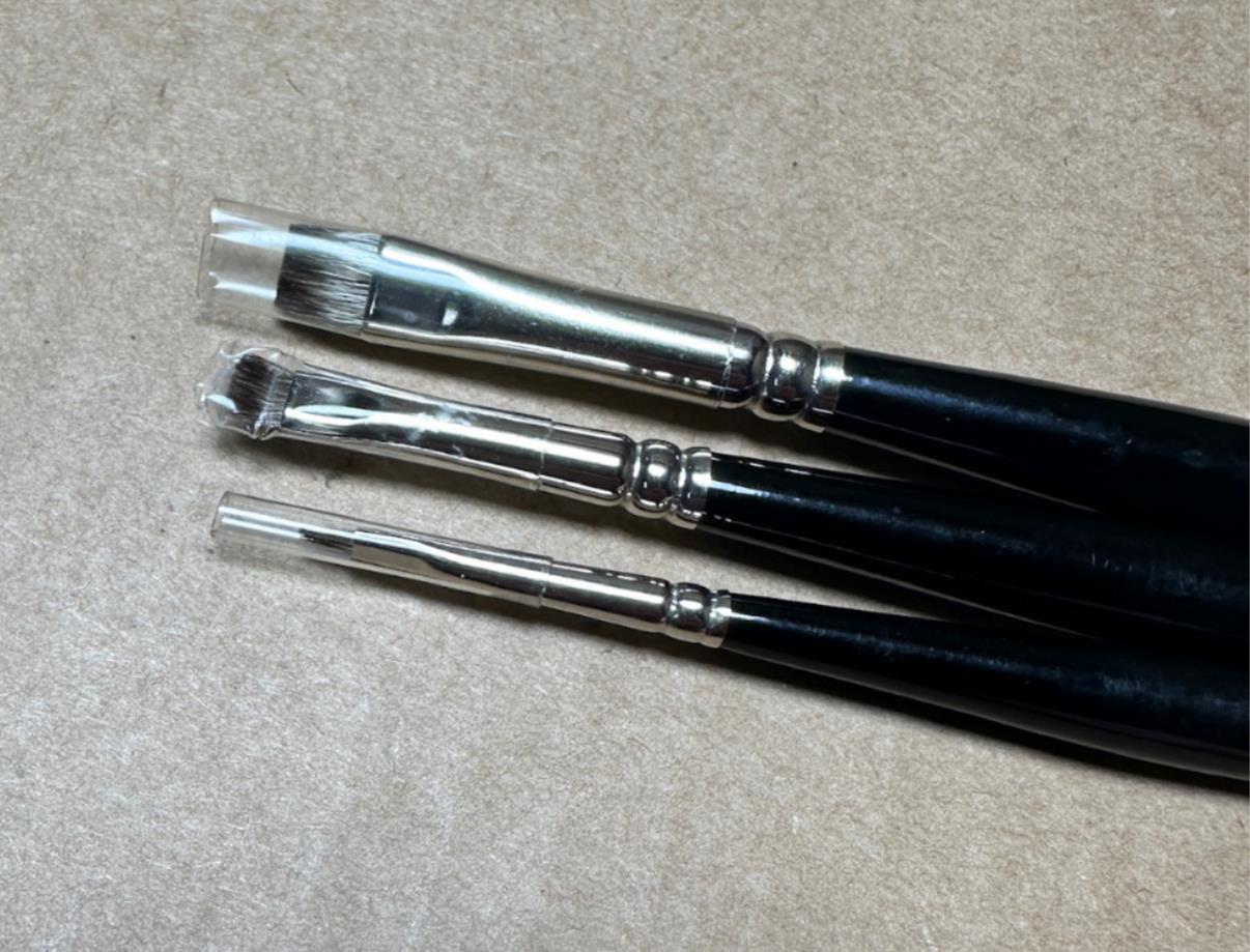 3x Raphael Kevrin Plus Long Handle Short Bright Paint Brushes 8770 Sizes 2 4 & 8