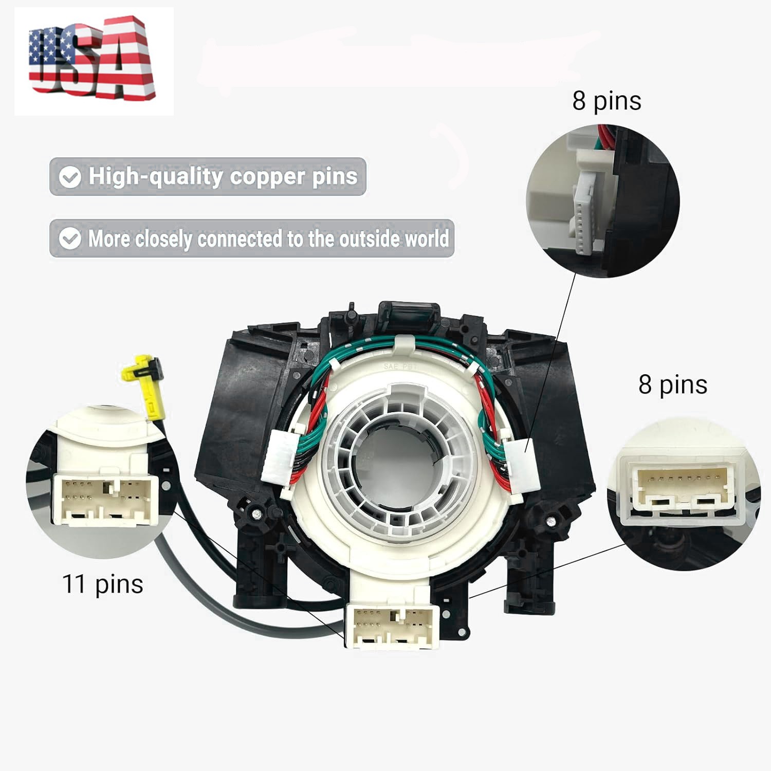 NEW High-Quality Clock Spring Fit For 2008-2015 NISSAN ROGUE 2.5L B5567-CB66A