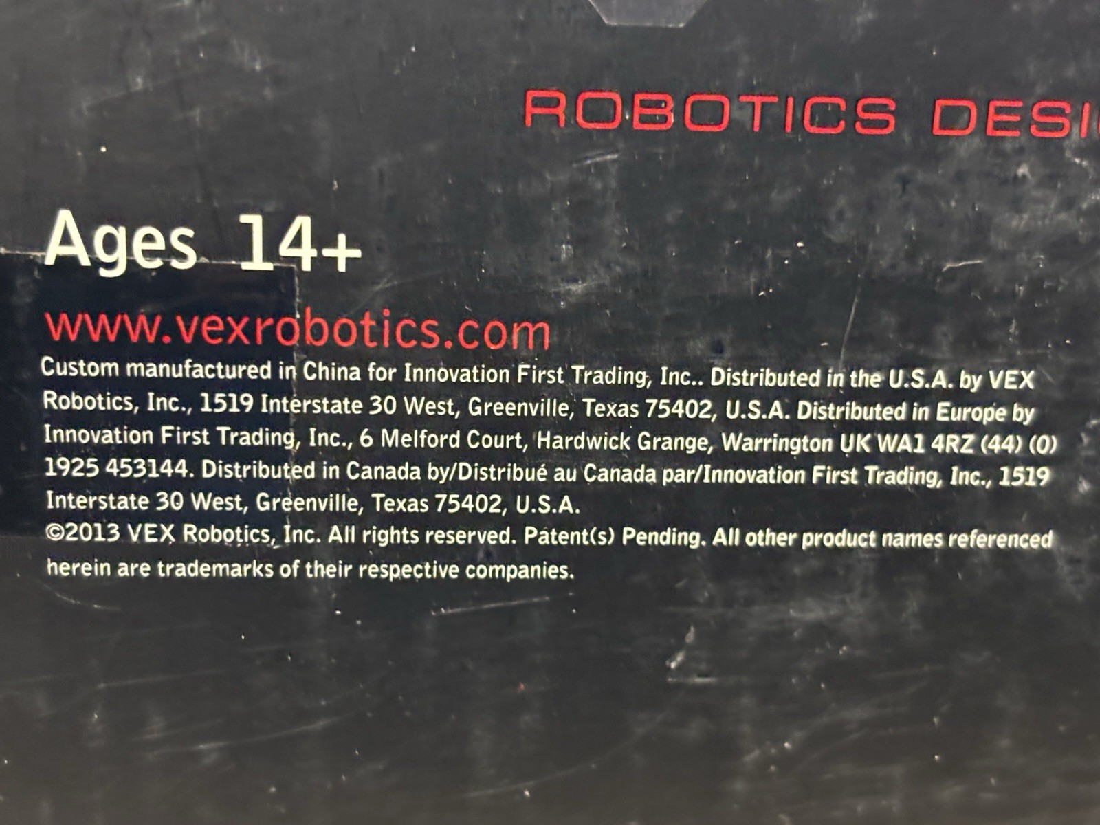 VEX EDR VEXNET Joystick 276-2192 Educational Robotics VEXNET 802.11G