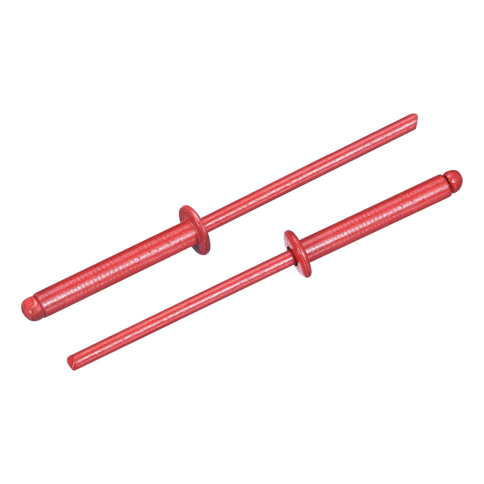 uxcell 50Pcs 1/8"x3/4" Round Head Blind Rivets, Zinc-Plated 1/8"x3/4", Red