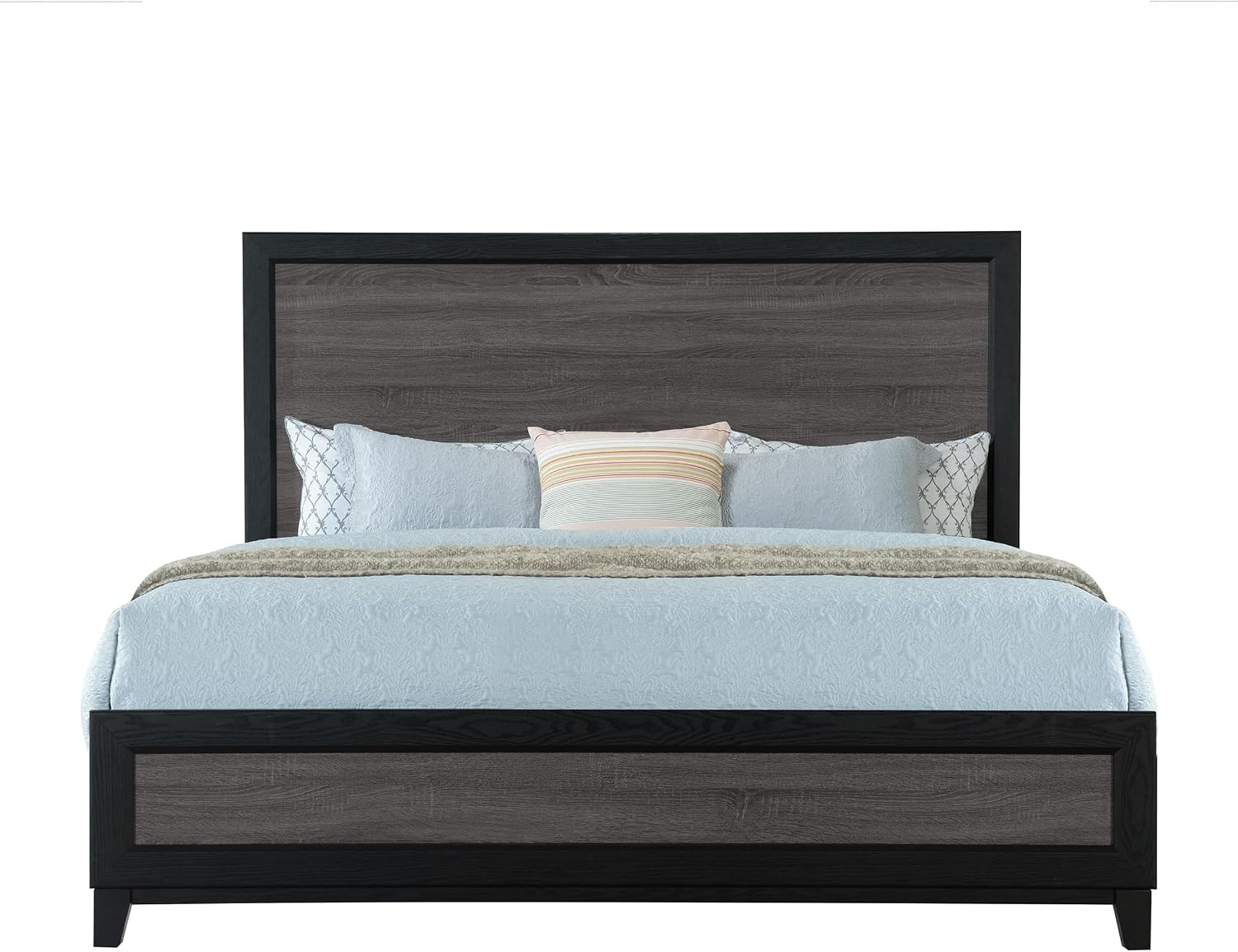 Lisbon Grey Black King Bed