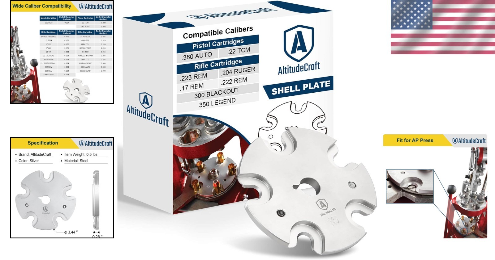 Precision-Engineered Hornady Lock-N-Load Shell Plate^