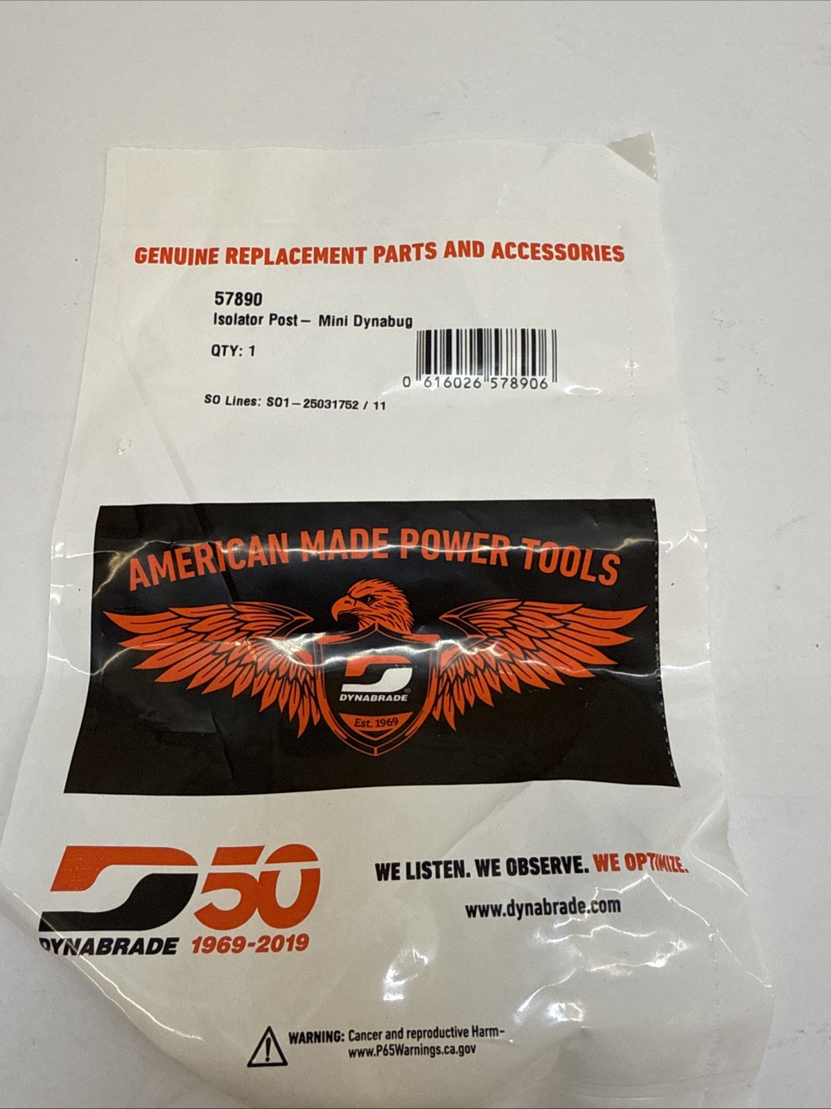 Dynabrade 57890 Isolator Post,Mini Dynabug