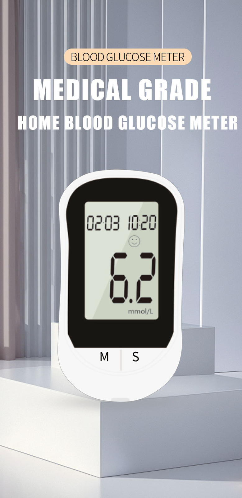 Fully Automatic Blood Glucose Meter - Home Diabetes Testing Kit