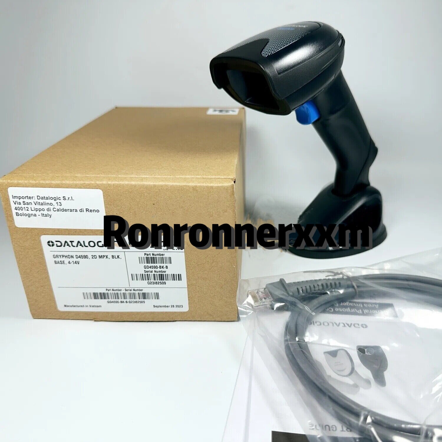 New Gryphon GD4590-BK-B 1D 2D Handheld Barcode Scanner Reader With Base 1 SET