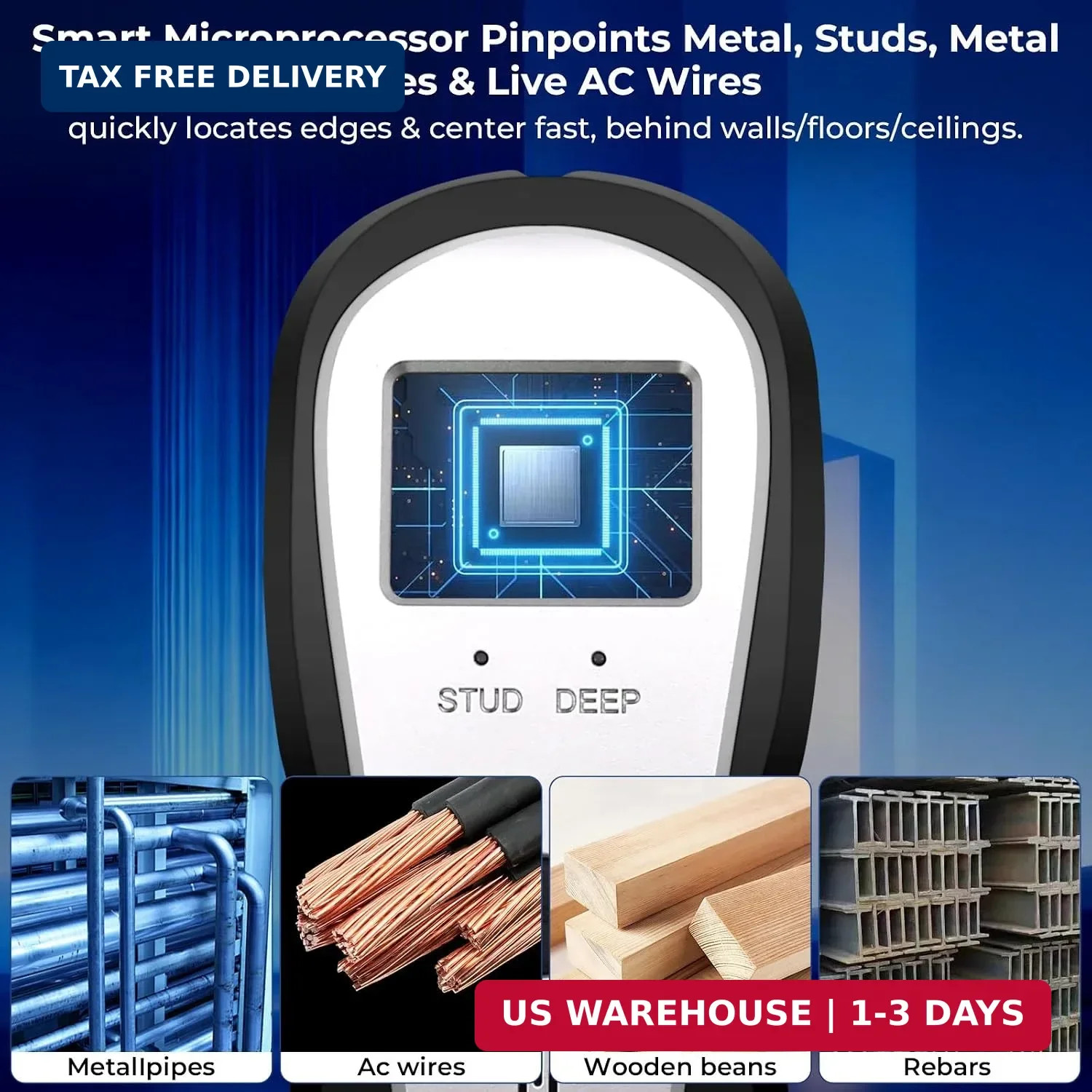 Stud Finder Wall Scanner Electronic Sensor Detector with LCD Display Deep Scan