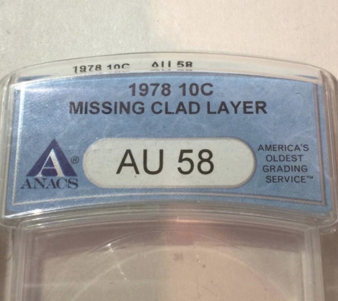 Scarce Error 1978 Missing Clad Layer Dime- Only 3 Known Exist ANACS Population