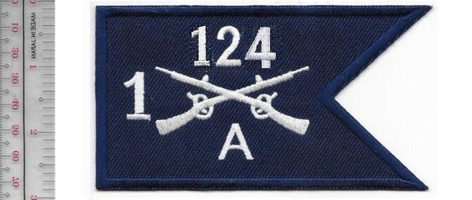 US Army 124th Infantry Regiment 1st Battalion A Company Patch NO TARIFF