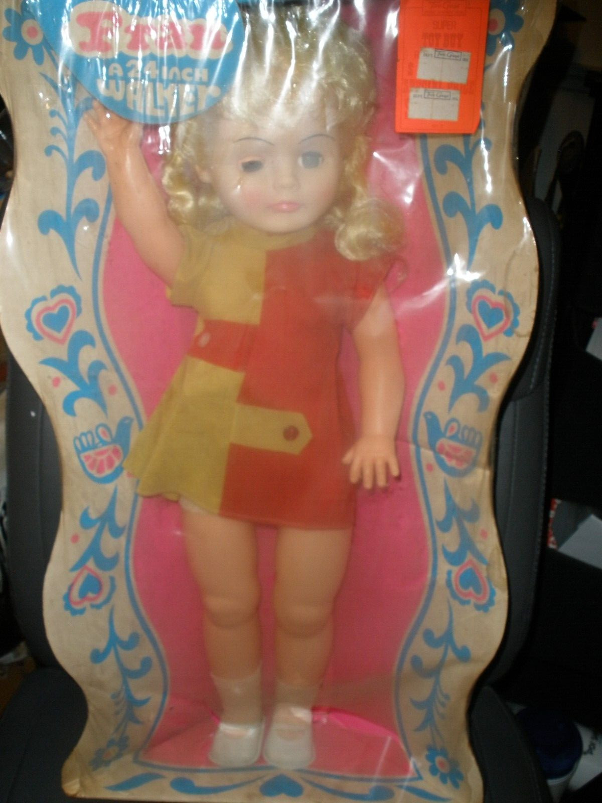 NOS NEW Vintage My Lovee Doll FRAN a 24" Walker Red/Orange Dress