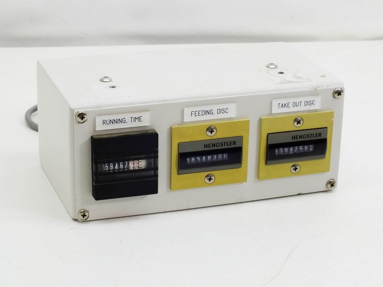 Hengstler 891321 Electromechanical Totalizing Counter Panel 3-Counter Enclosure