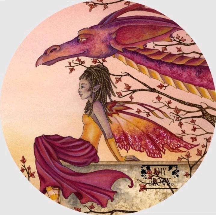 1 OZ .999 SILVER HAYLEYBUG GREETING THE DAWN COLORIZED ART ROUND FAIRY GIRL AMY