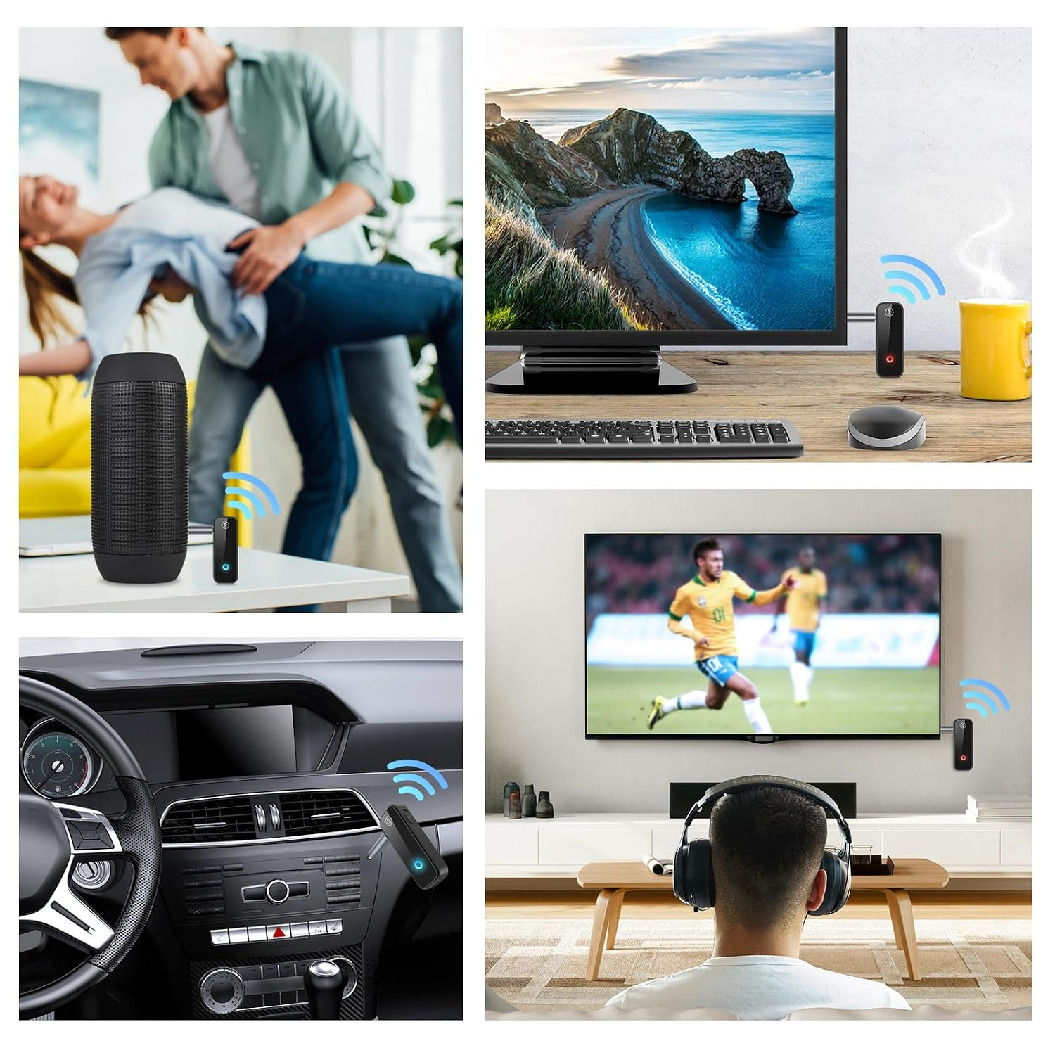 Bluetooth AUX Adapter for Car, Bluetooth 5.3 Receiver & Transmitter for Old C...