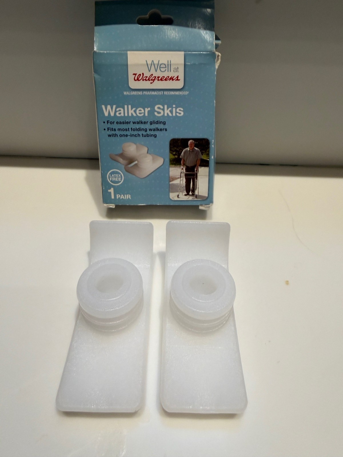 Walker Skis From Walgreens 1 Pair For Easier Walker Gliding Glides NEW