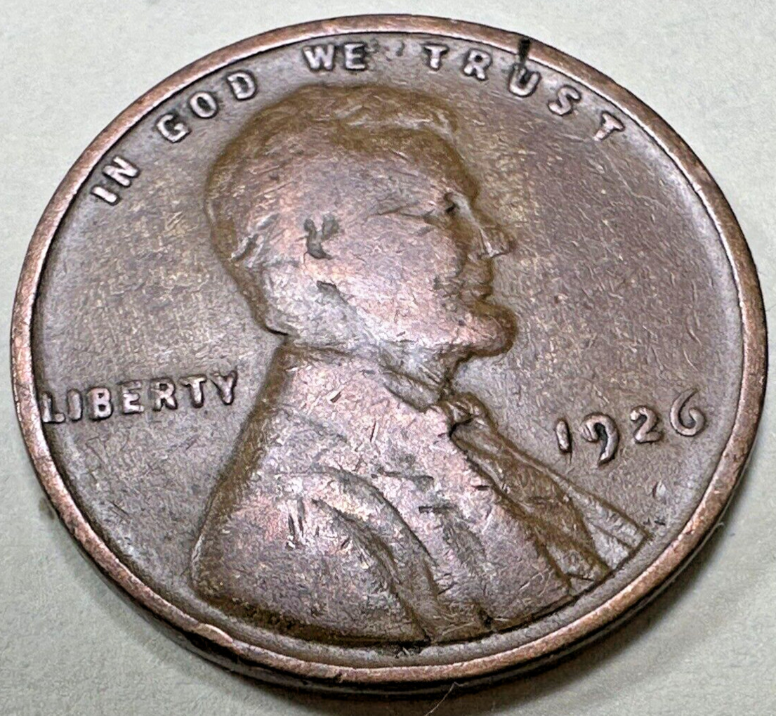 1926 1C BN Lincoln Cent WHEAT PENNY 3932N