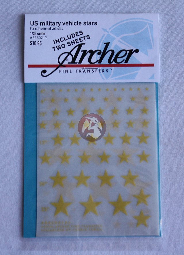 Archer 1/35 US Military Vehicle Stars for Softskinned Vehicles (Yellow) AR35021Y