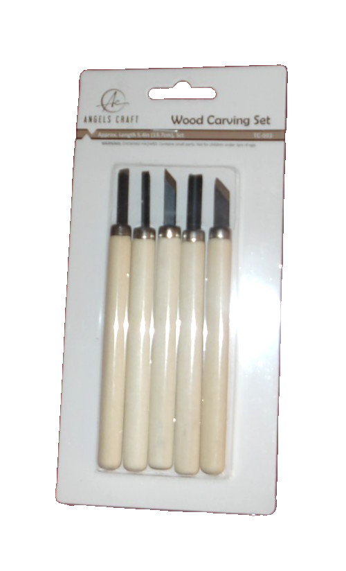 Angels Craft 5 Pack Wood Carving Set