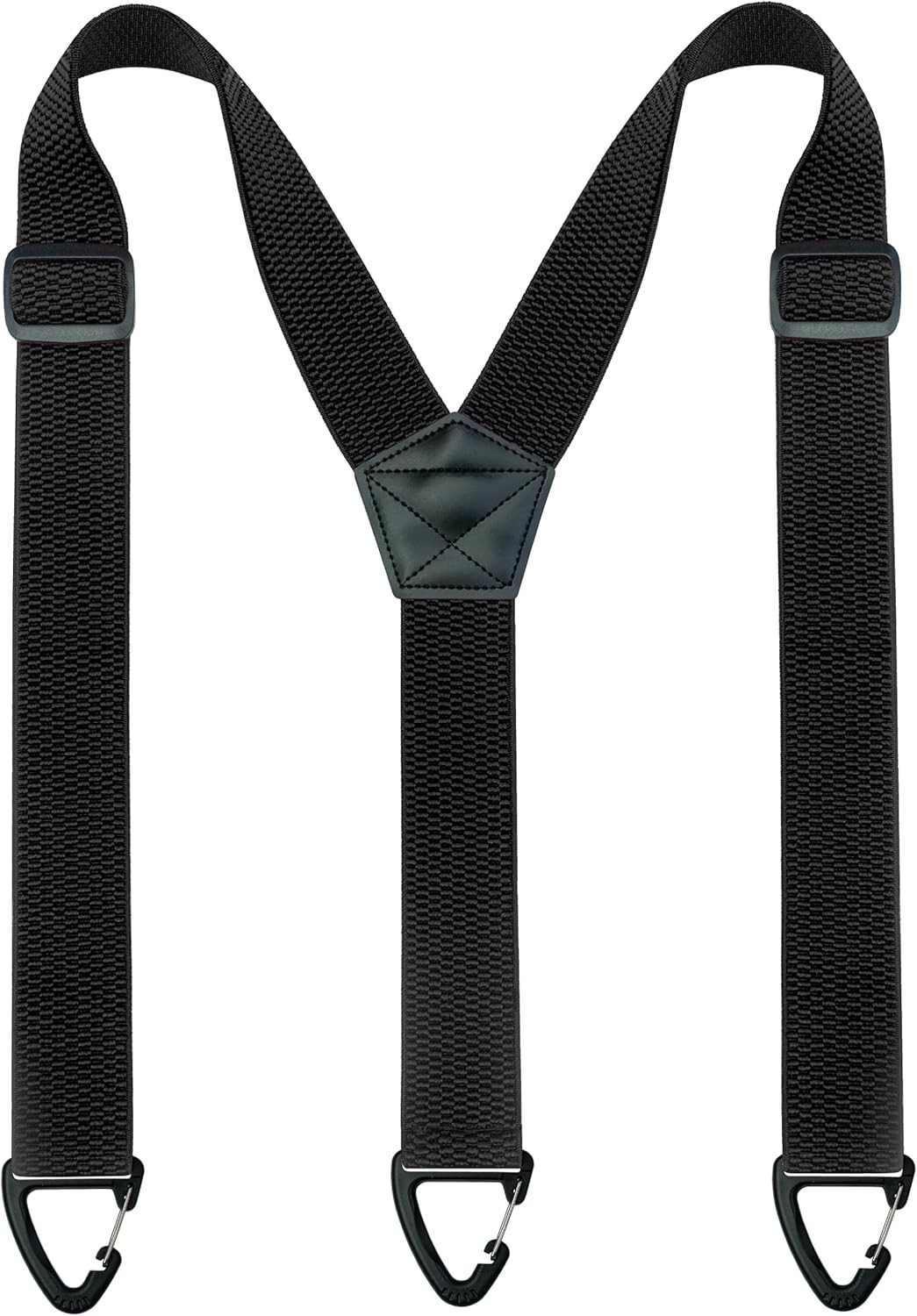 Hidden Suspenders for Men Under Clothes with 3 Snap Loop (1.48" Wide) Black