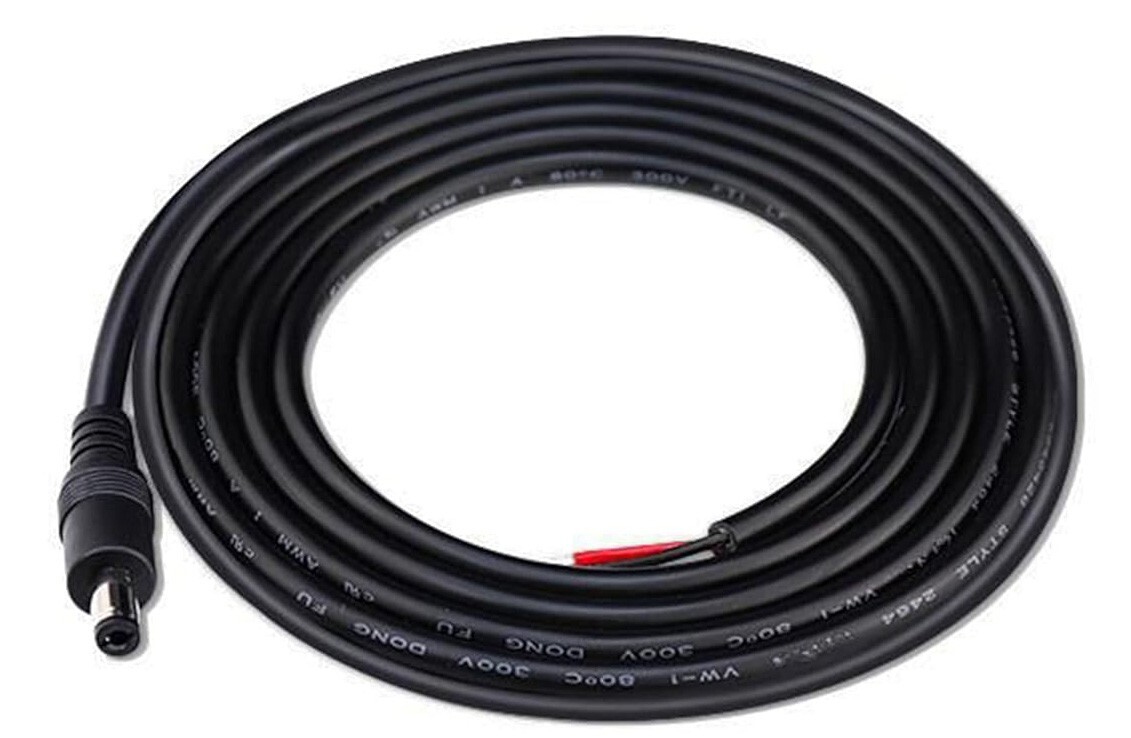 10 X 3 feet CCTV security camera DC 12v 2.1mm Power Pigtail Male cable Plug wire
