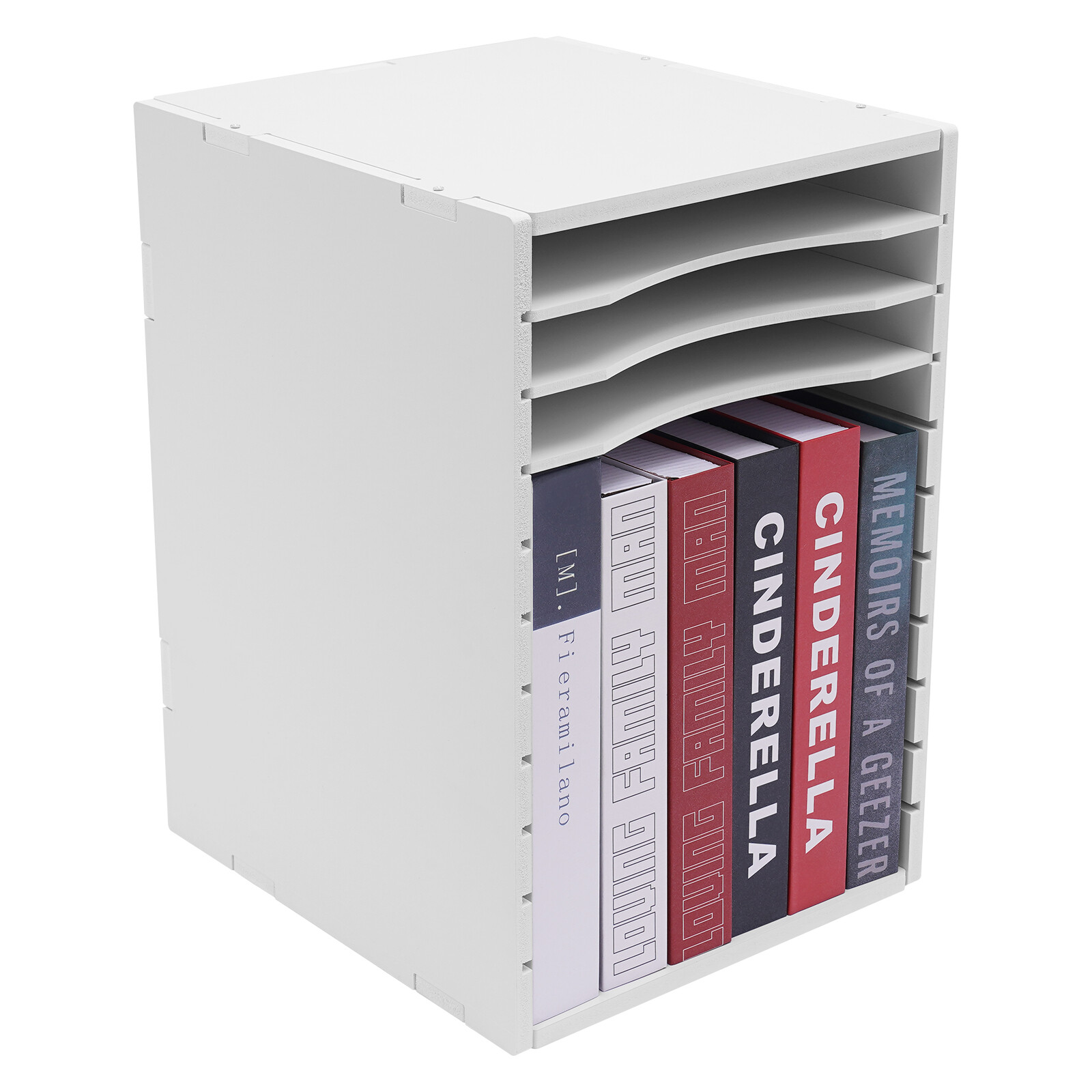11-Compartments Paper Storage Holder Document Organizer Vertical Desktop Sorter
