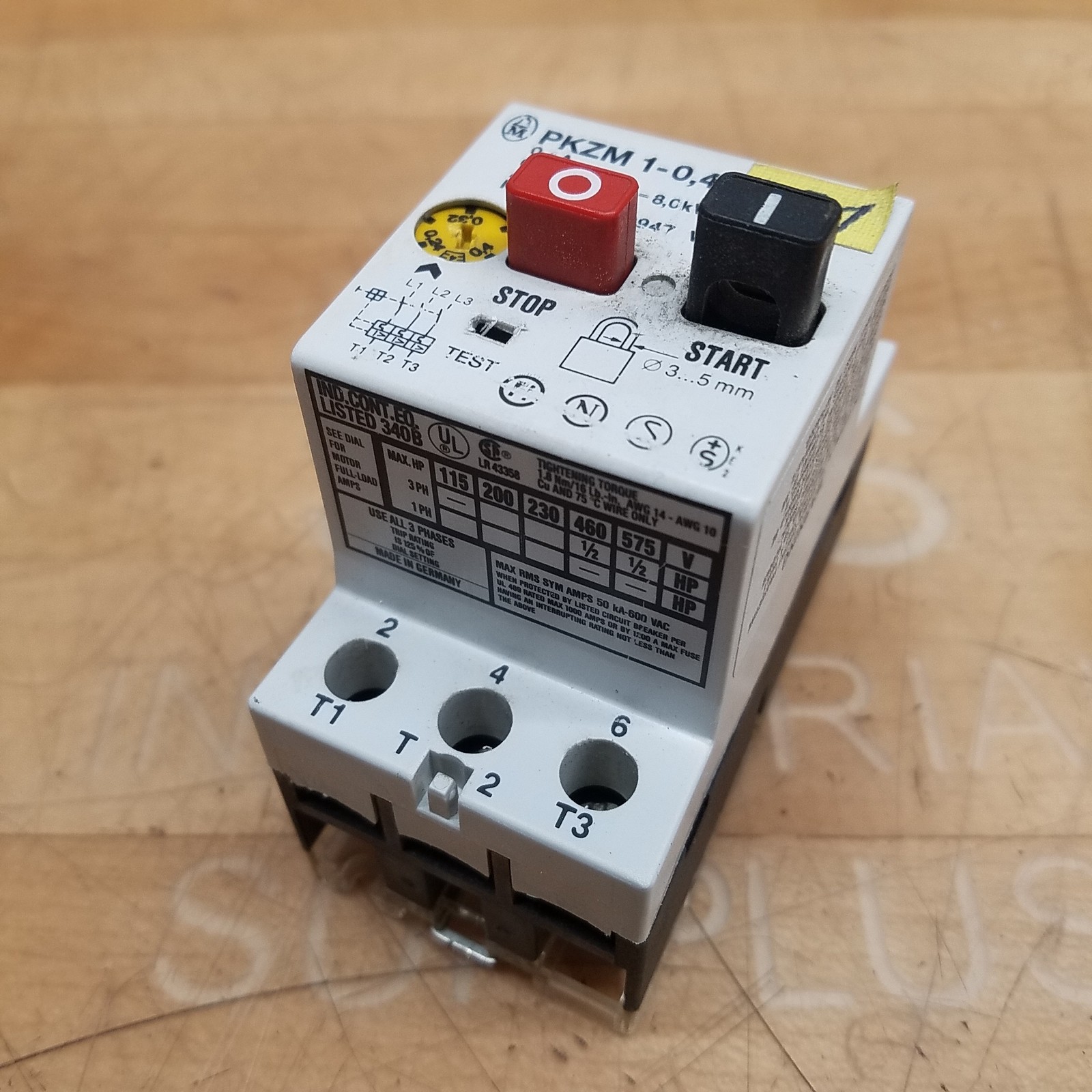 Klockner Moeller PKZM 1-0,4 Motor Starter, 690V, 0.4A - USED