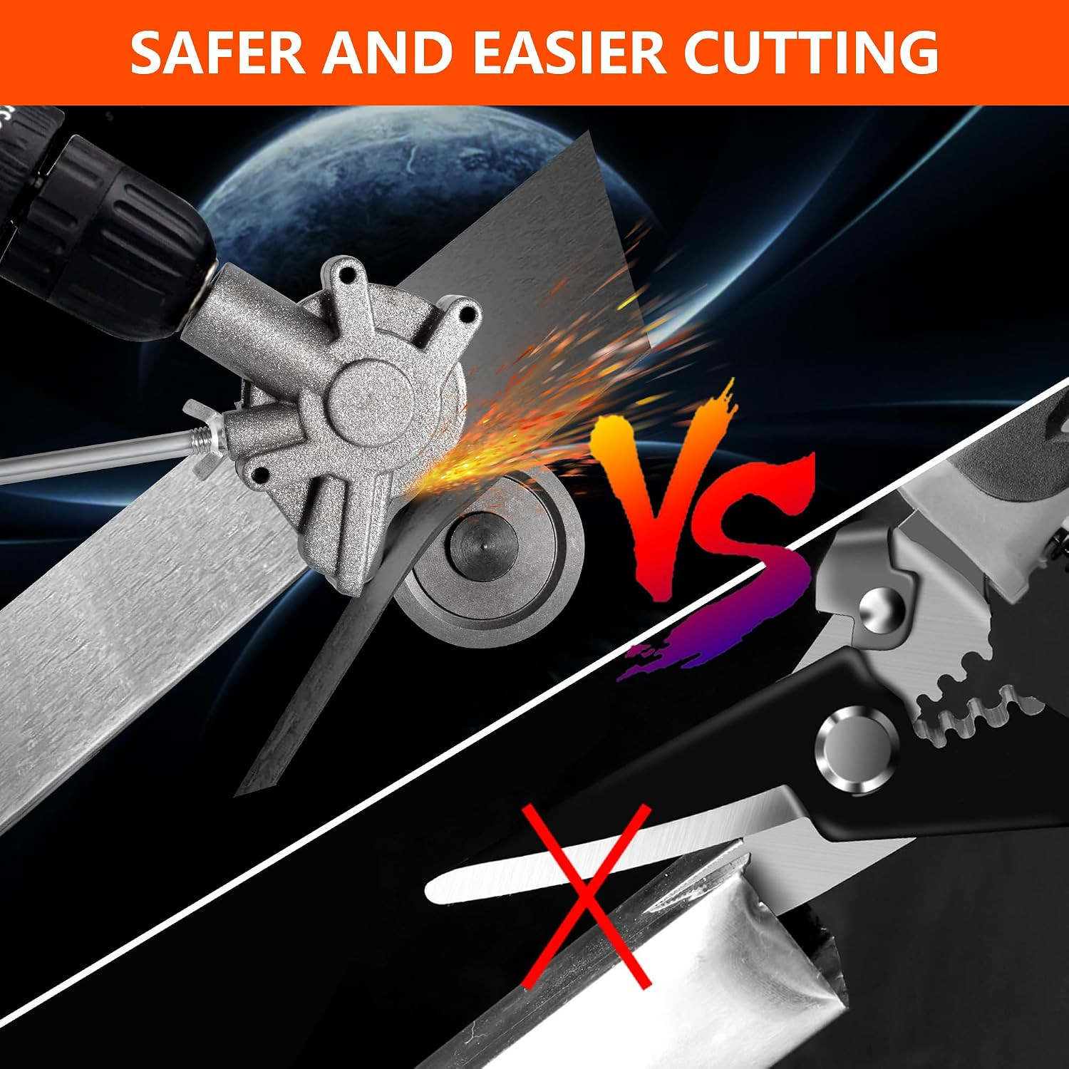 2025 Electric Drill Plate Cutter - Efficient Metal Shears Attachment for Effortl