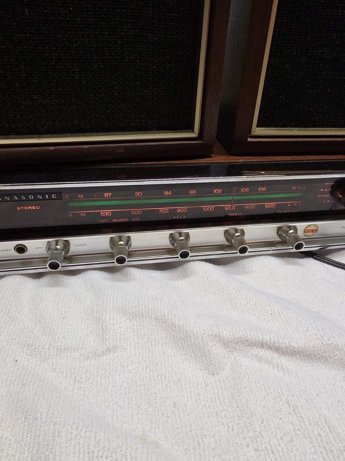 Vintage Panasonic Re 7670 Fm/Am Stereo Receiver Good Condition Works Speakers