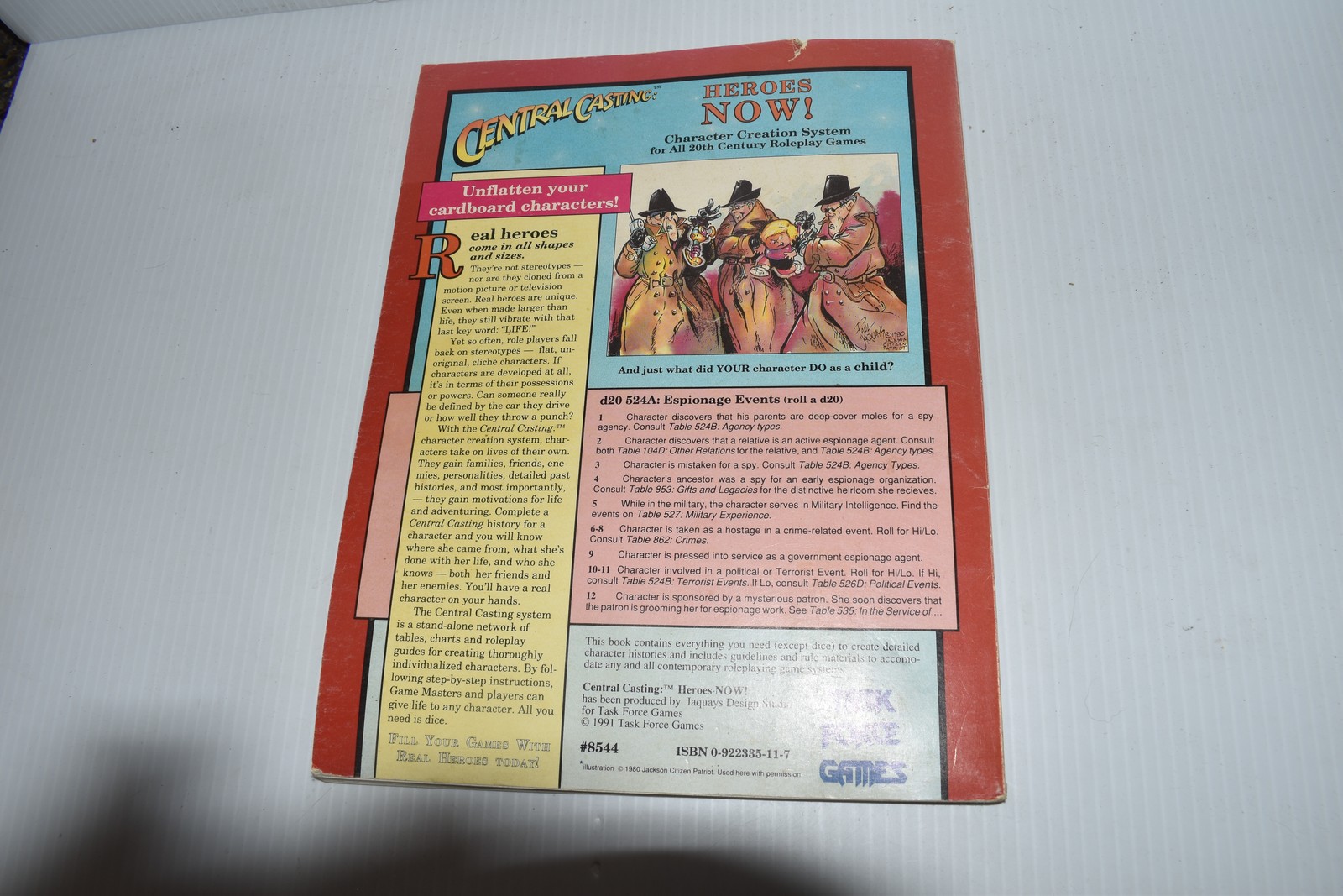 CENTRAL CASTING: HEROES NOW! (CHARACTER CREATION SYSTEM -(RPB146)