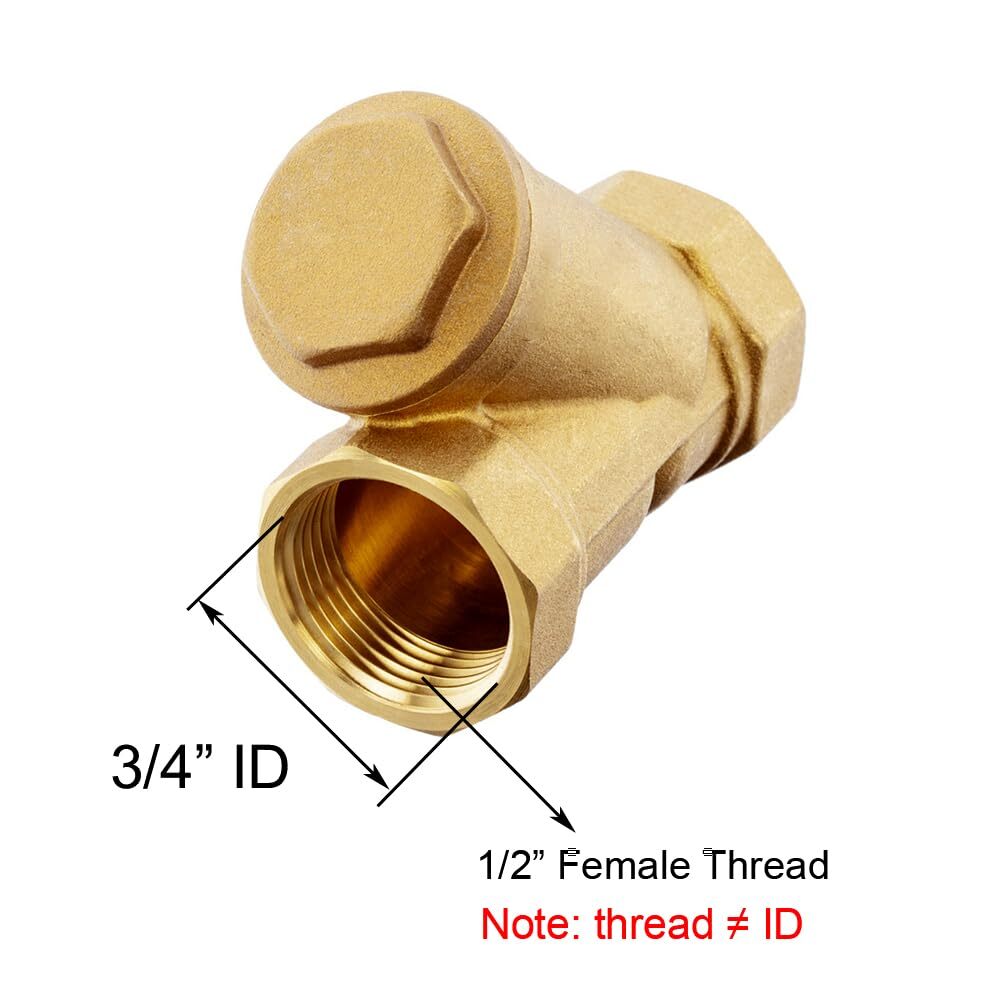 Brass 1/2" Female Y Shaped Strainer Mesh Filter Valve