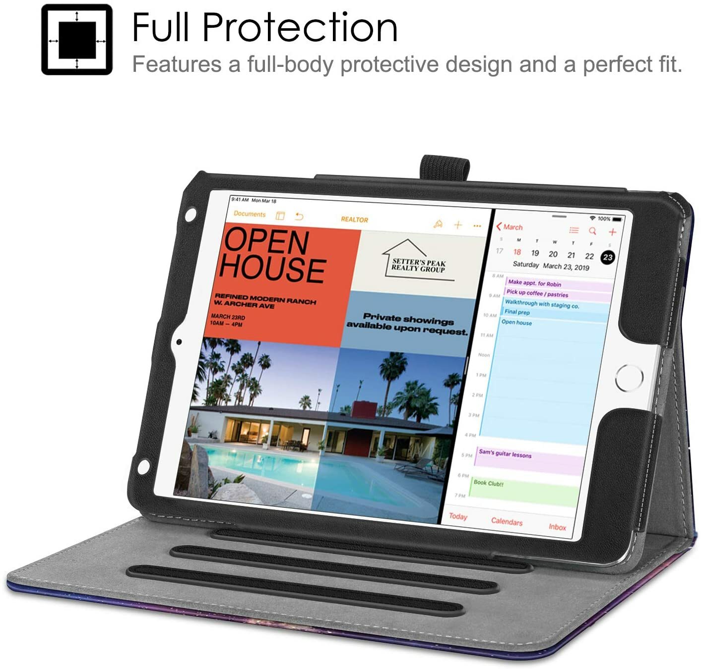 For Apple iPad Mini 4 7.9 inch Tablet Multi-Angle Case Cover Stand Wake / Sleep