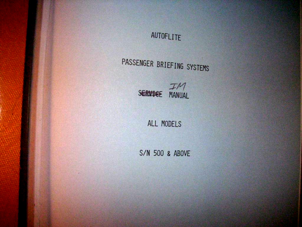 AutoFlite Passenger Briefing Systems Install Manual