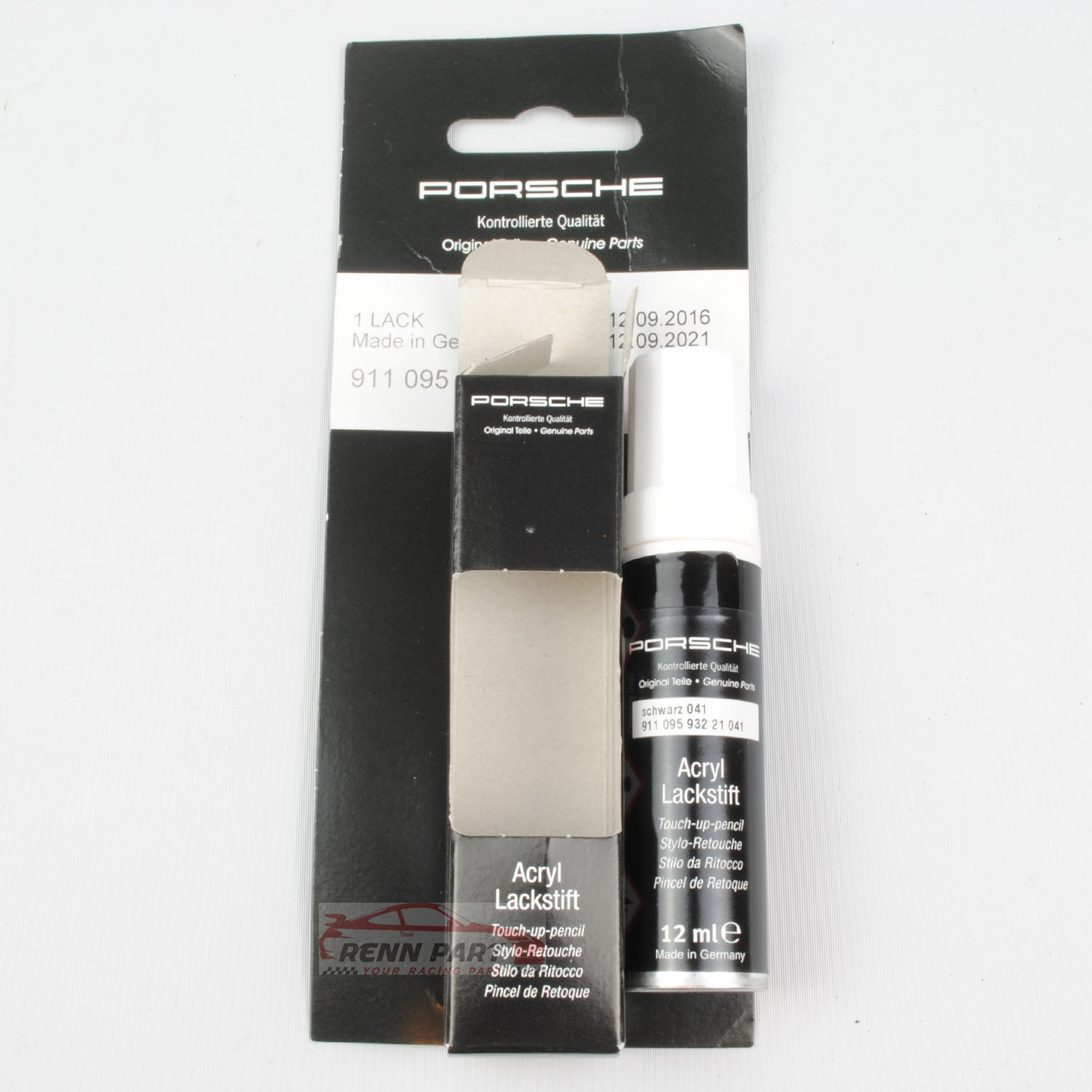 New Genuine Porsche Touch up Paint Black Paint Code 041