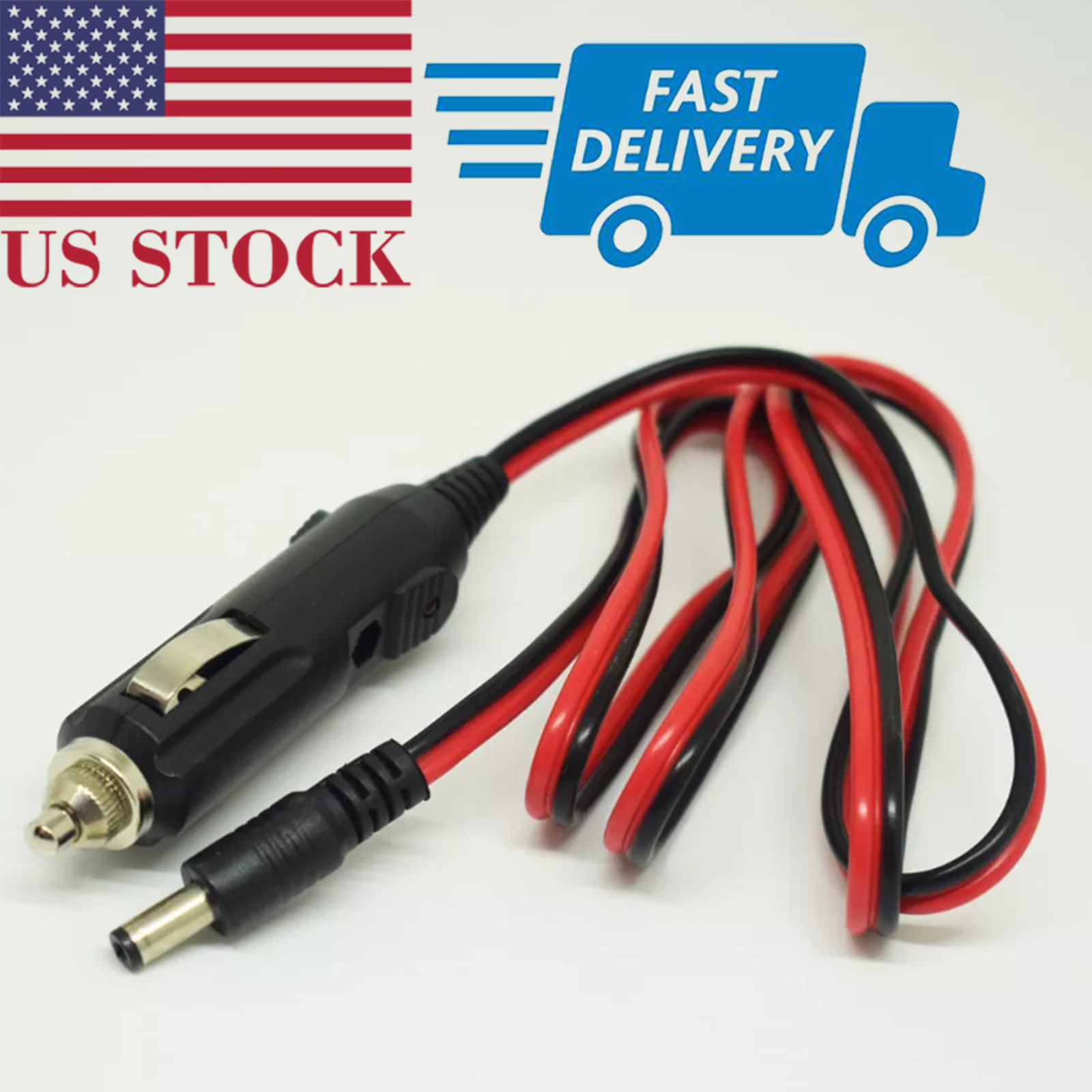 1pc 1.2M/4FT Car Cigarette Lighter Power Supply to DC Plug 5.5x2.1mm 5521 Cable