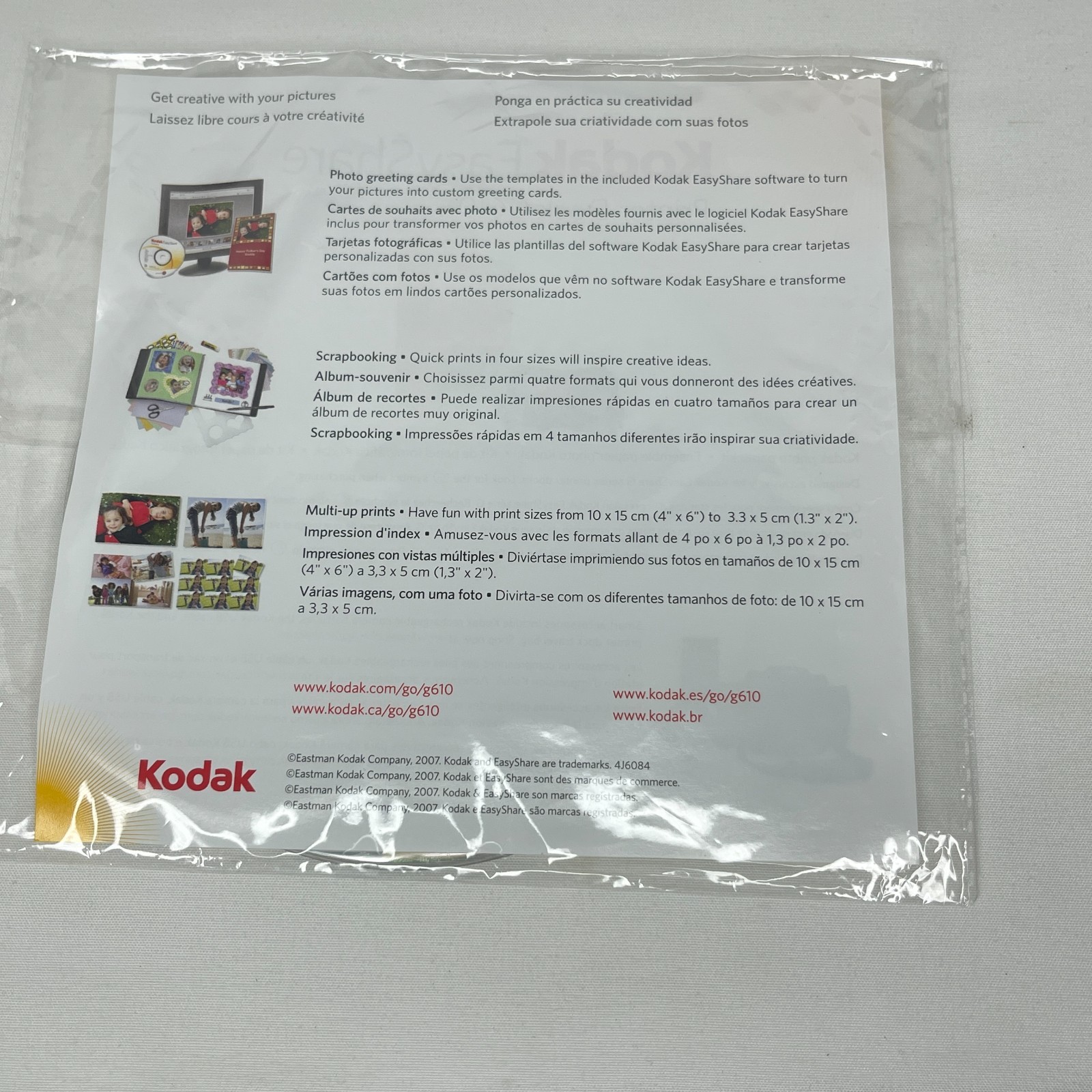 Kodak EasyShare Software CD Version 6.2 Printer Dock Series G610 Disc Manual