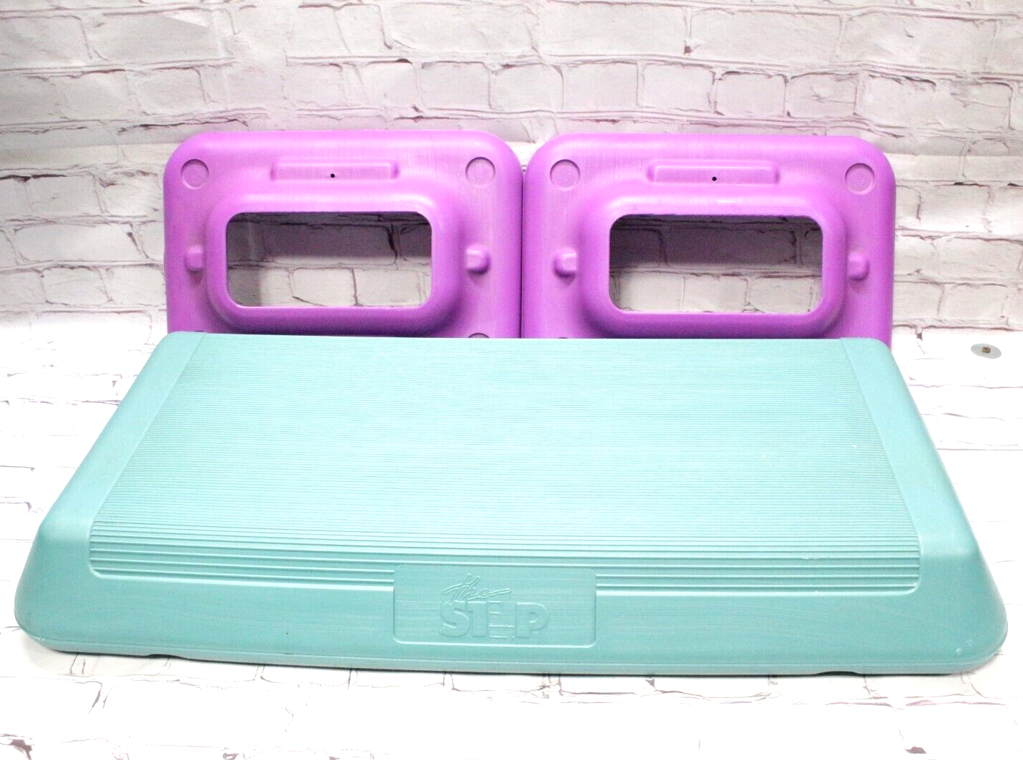 Vintage The Step Original Aerobic Platform 2 Risers