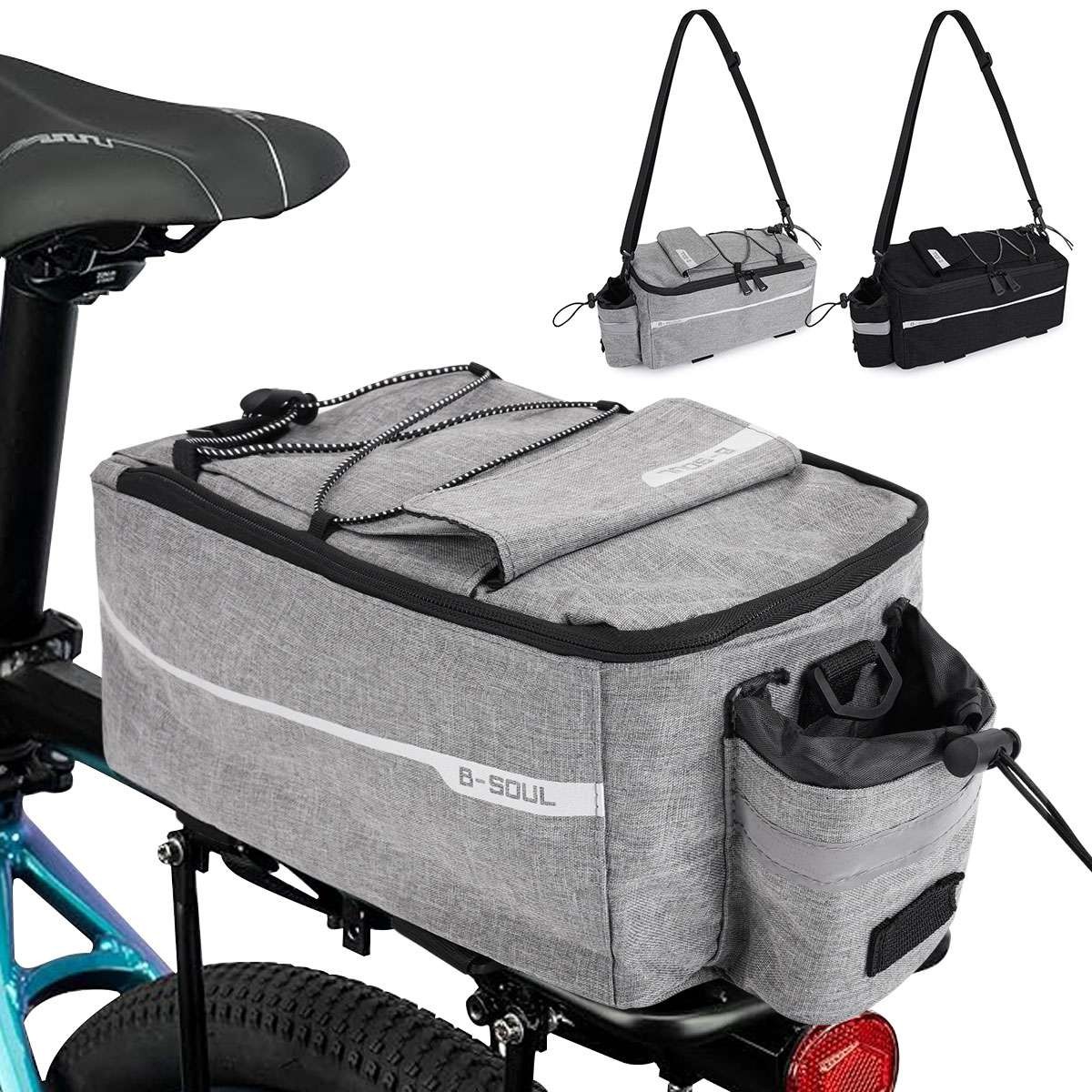 Waterproof Bicycle Rear Rack Seat Bag Bike Cycling Storage Pouch Trunk US