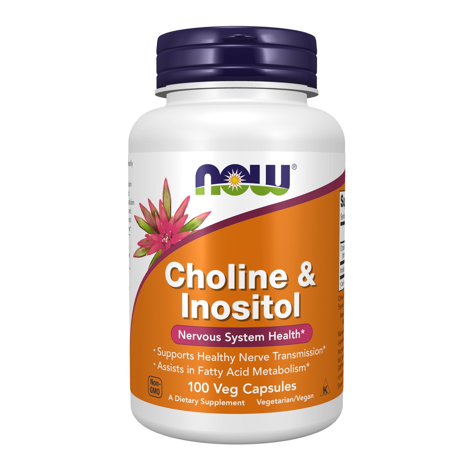 NOW Foods Supplements, Choline & Inositol 500 100 Count (Pack of 1), White