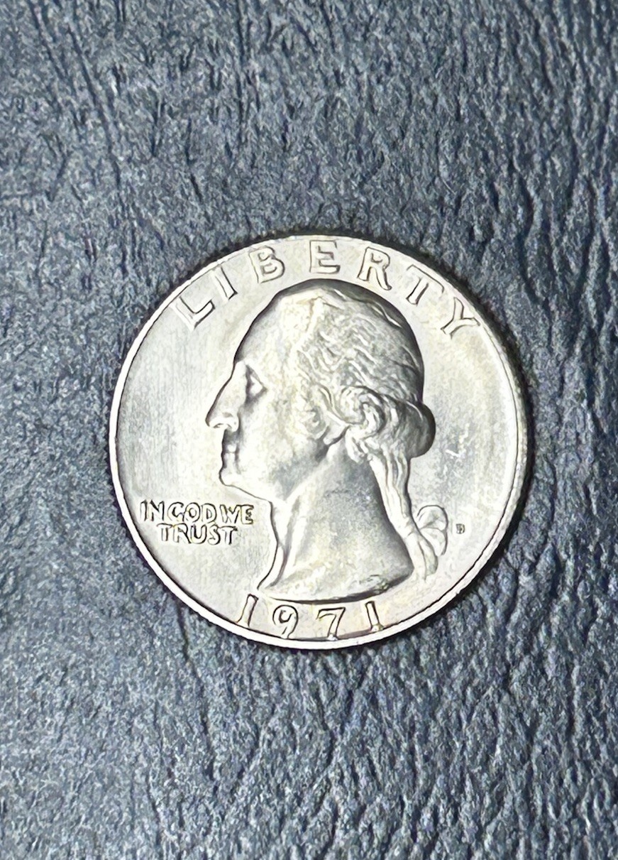 1971 D Washington Quarter Brilliant Uncirculated Full Feathers Mint State #L86