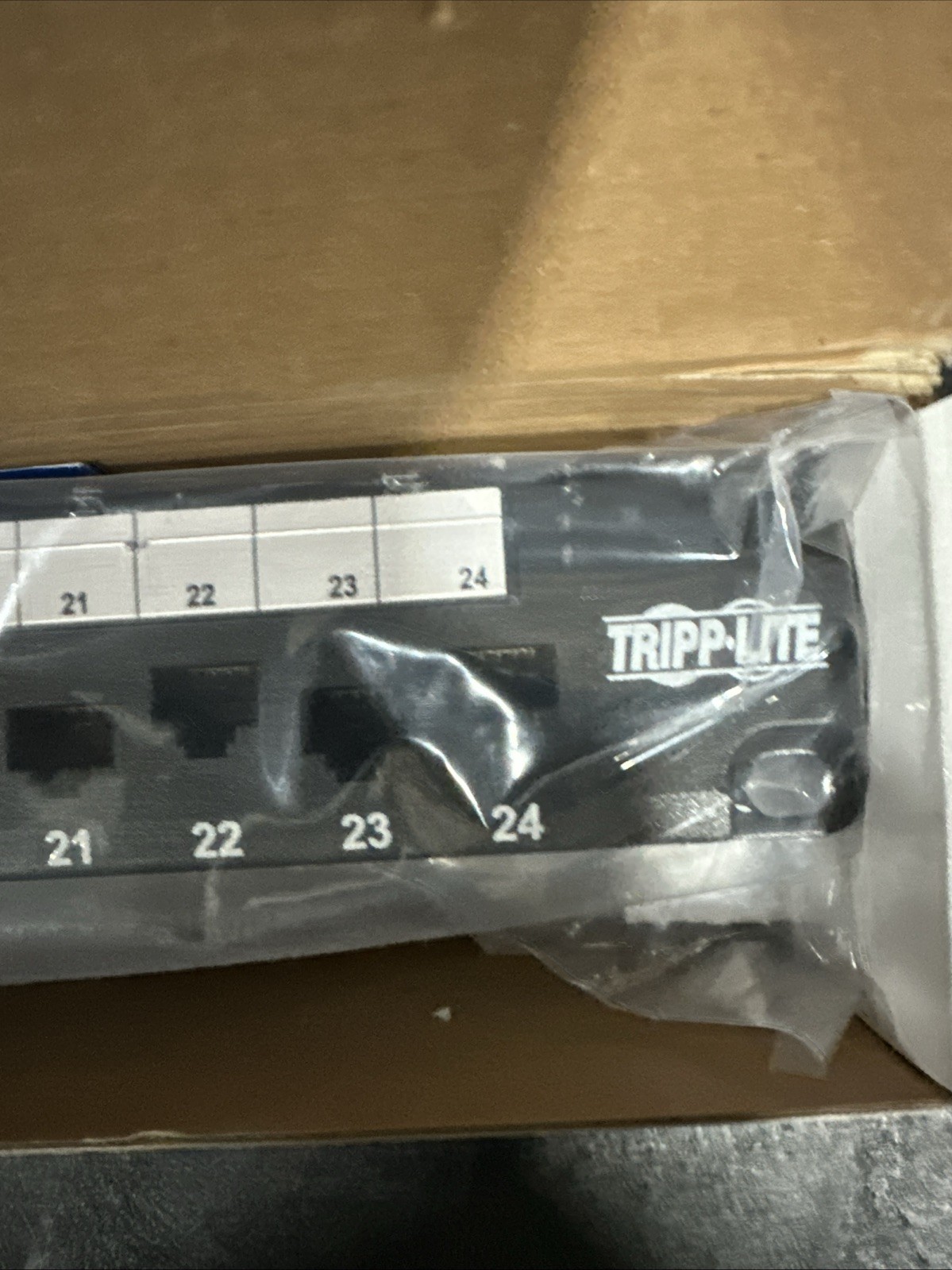 Tripp Lite 24-Port Cat6a Patch Panel Model N252-024-6A Black 19"