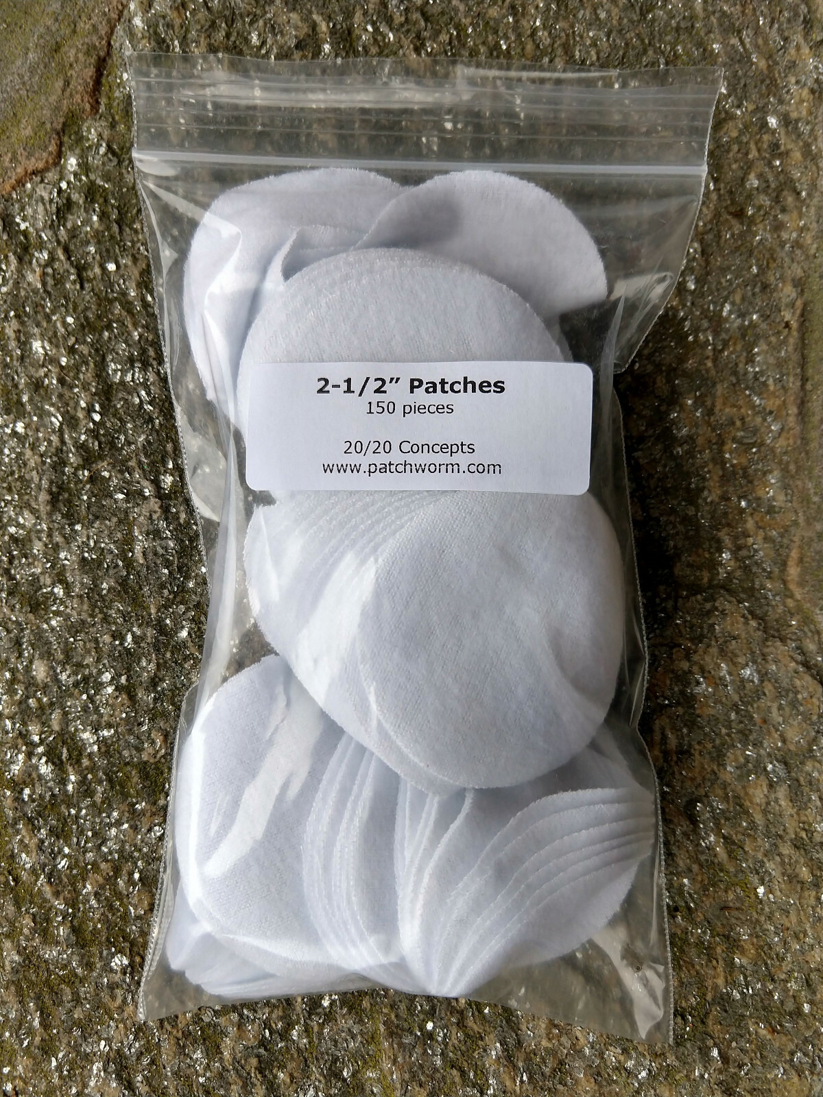 100% Cotton Patches (150 pc, 2-1/2" round) for PatchWorm Cleaning Kit and others