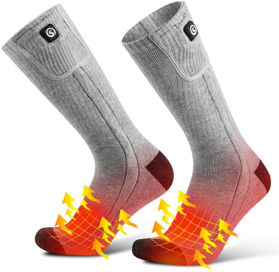 Heated Socks for Men Women, Electric Heat Foot Warmer Rechargeable Battery Mediu