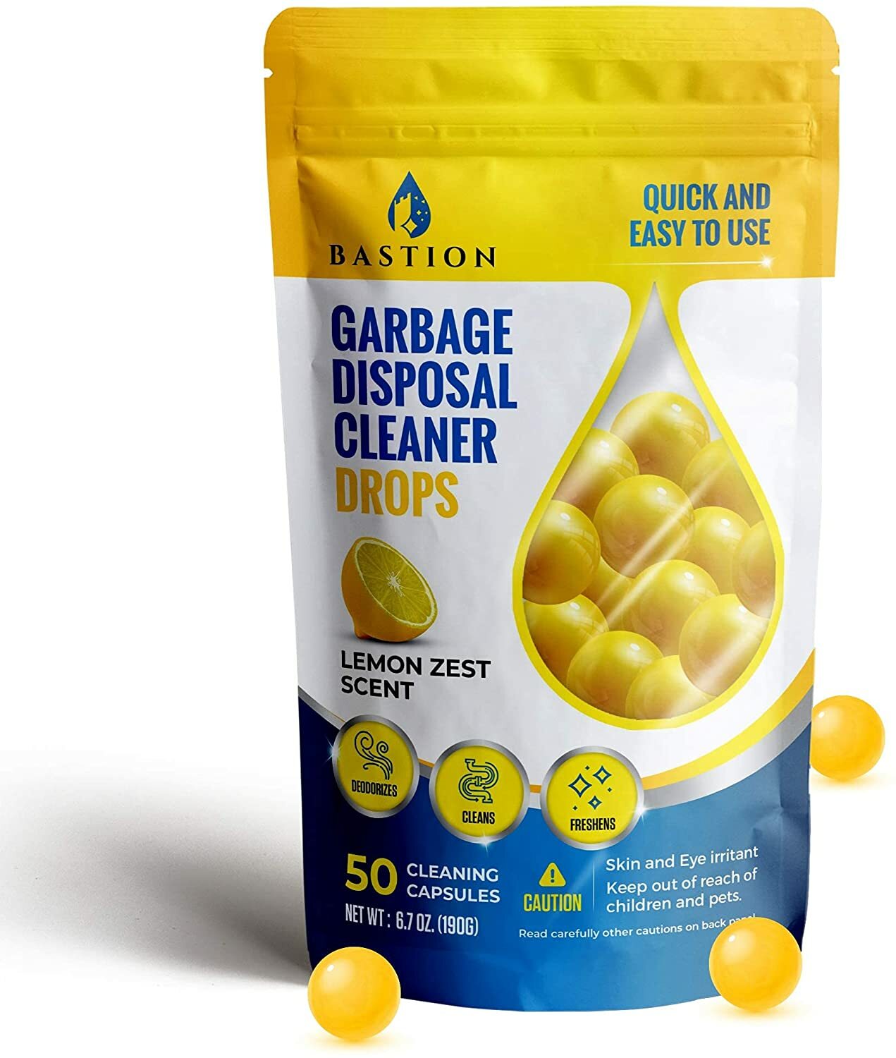 Garbage Disposal Cleaner and Deodorizer Drops by Bastion
