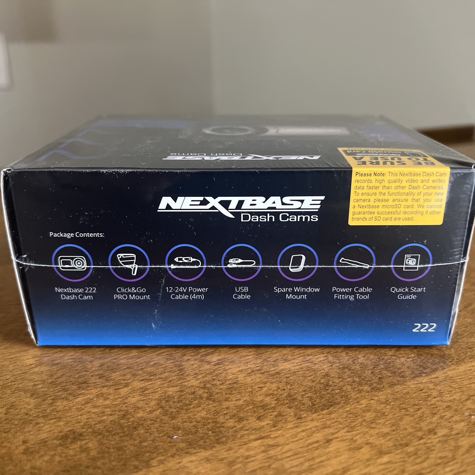 Nextbase 222 Dash Cam 2.5" HD 1080p Wireless Car BRAND NEW FACTORY SEALED