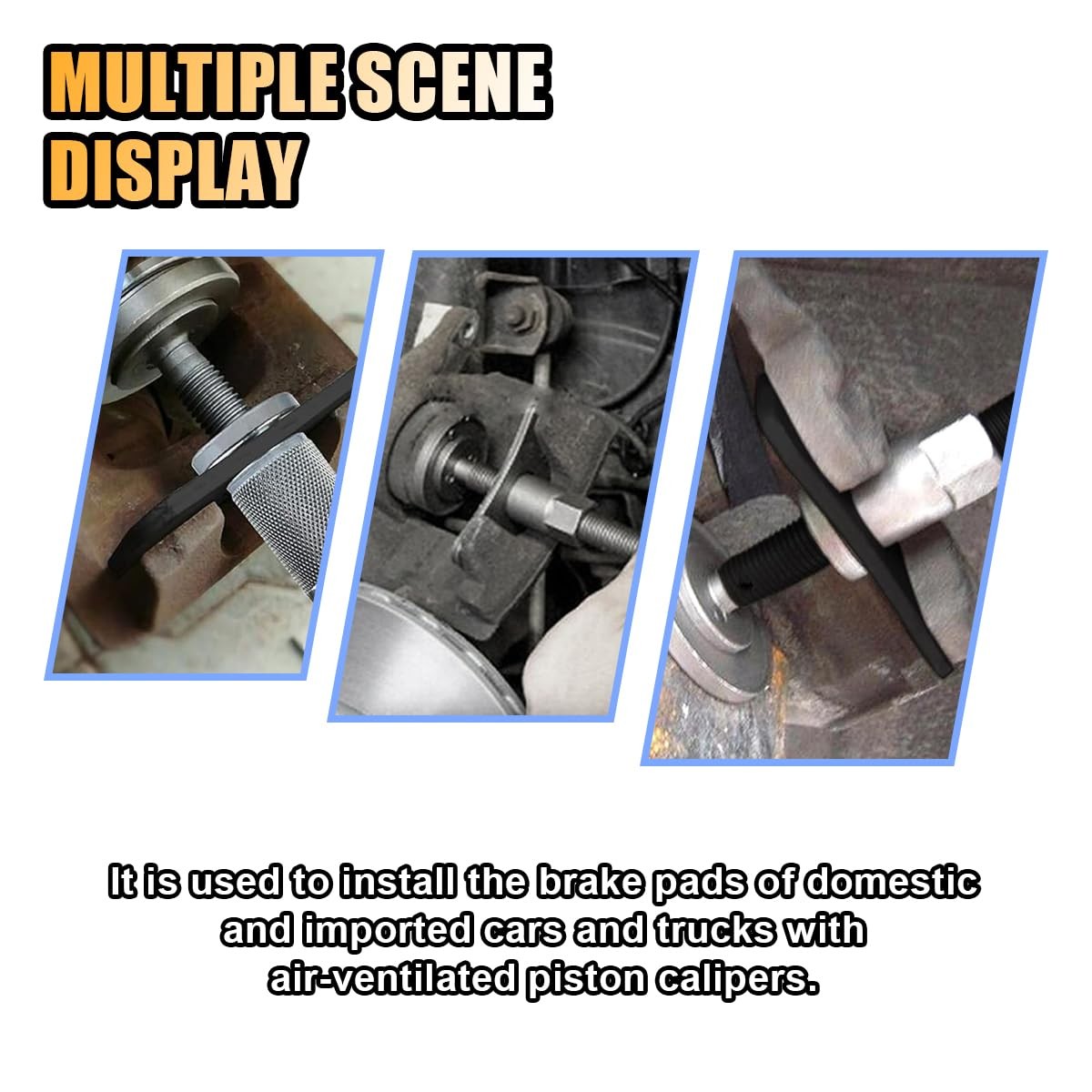Brake Caliper Piston Rewind Tool, Car Rear Pad Wind Back Right...