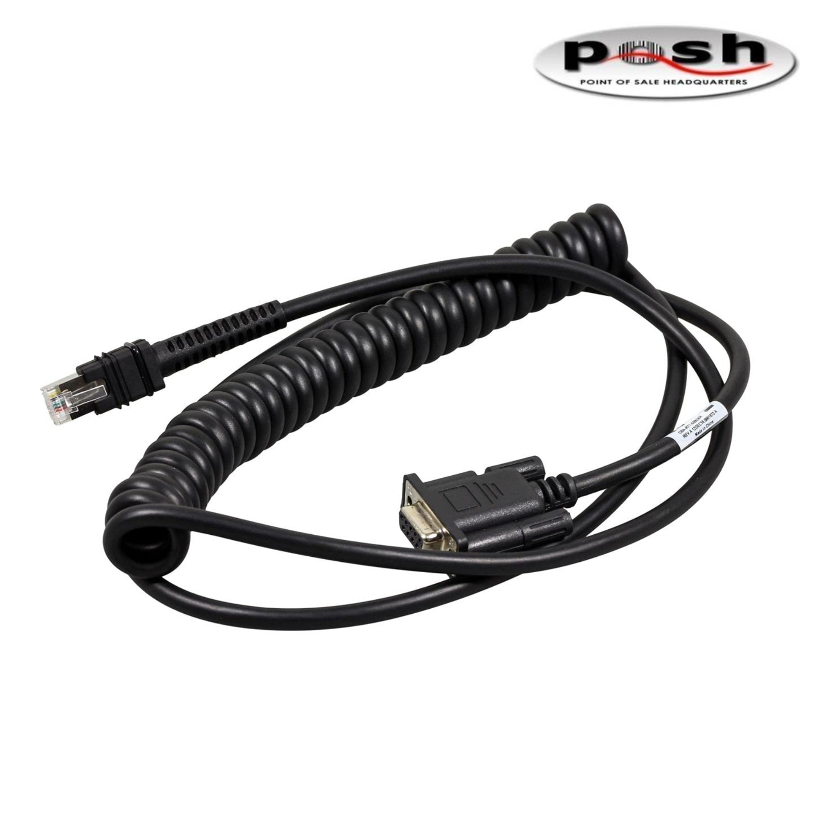 NEW Zebra CBA-RF3-C09ZAR RS232 DB9 Serial Cable 9ft Coiled for DS3608 DS3678