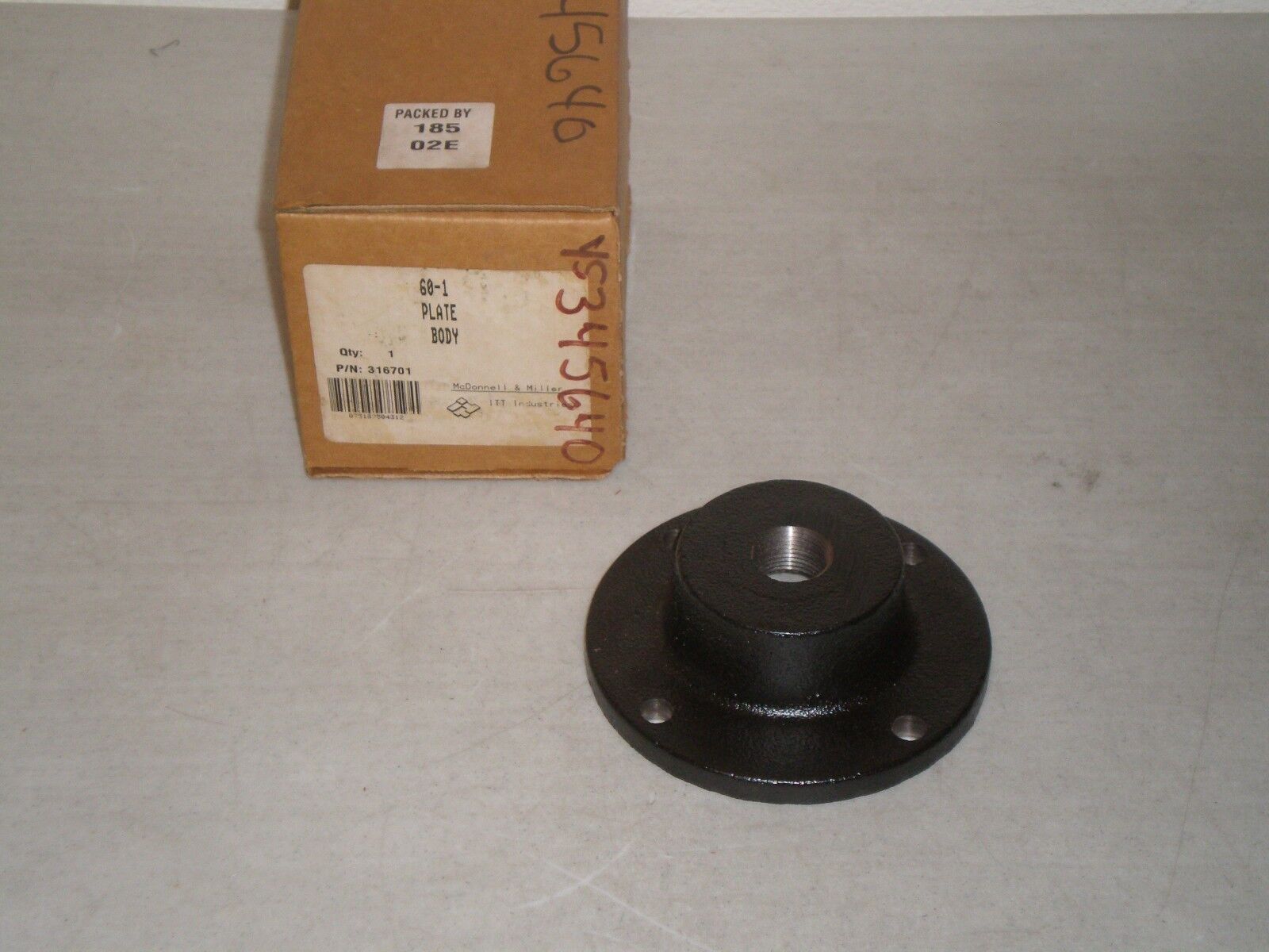 New! McDonnell & Miller 60-1 Plate Body 316701 ITT Free Shipping!